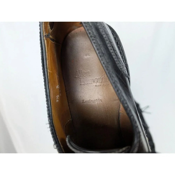 Allen Edmonds LEXINGTON 5101 Black Cap Toe Oxfords Derby Dress Shoes sz. 9 1/2 D main image 12